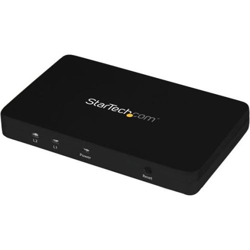 STARTECH  HDMI Splitter 1 In 2 Out - 4K 30Hz - 2 Port - Aluminum - HDMI Multi Port - HDMI Audio Splitter (St122HD4K) This splitter works exactly like I hope it would