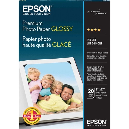 Epson 20-Sheet 11" x 17" Premium Glossy Photo Paper -