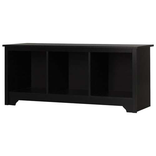 Vito Transitional 3-Shelf Storage Bench - Black