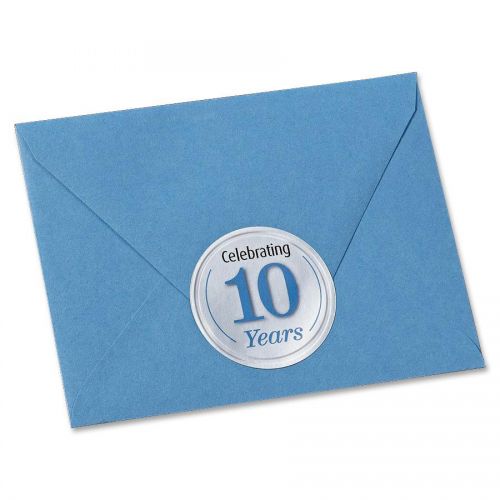 Avery Easy Peel(R) Embossed Foil Labels, Permanent Adhesive, Matte Silver, Round, 2", 96 Labels (22824)