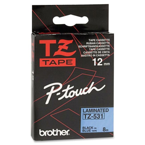 Brother TZE531 Black on Blue Label Tape