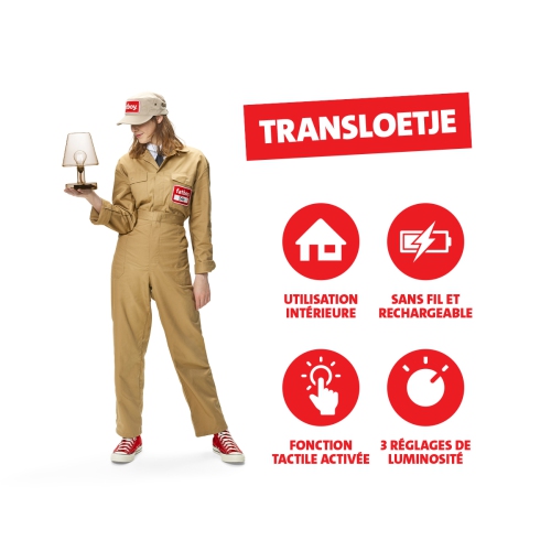 Fatboy Transloetje Portable LED Table Lamp, Brown