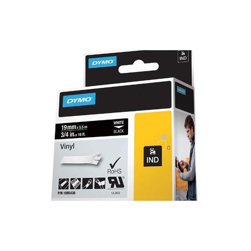 Dymo White on Black Color Coded Label