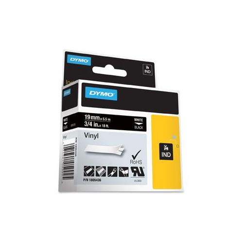 Dymo White on Black Color Coded Label