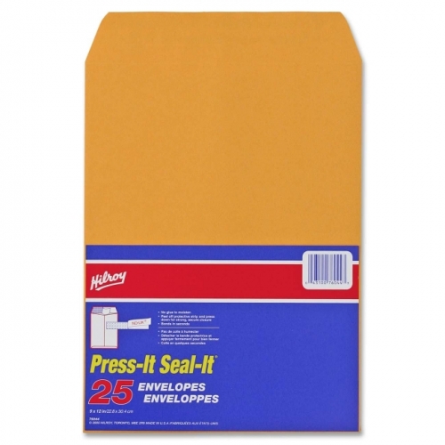 MEADWESTVACO Hilroy Press-It Seal-It Kraft Adhesive Envelope