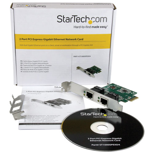 StarTech 10/100/1000Mbps PCI-E 2-Port Gigabit Network Card