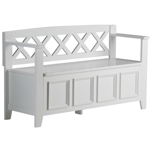 Amherst Transitional Entryway Bench White Best Buy Canada