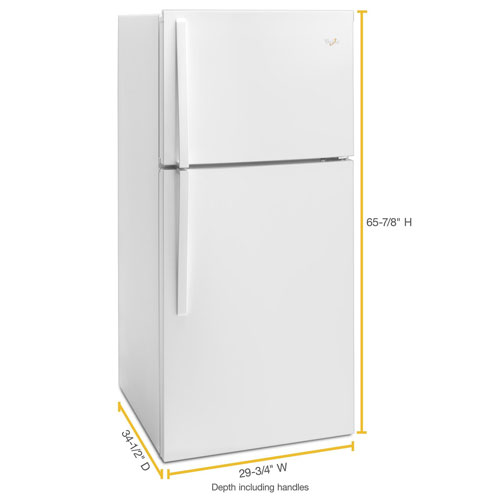 Whirlpool 30" 19.2 Cu. Ft. Top Freezer Refrigerator - White