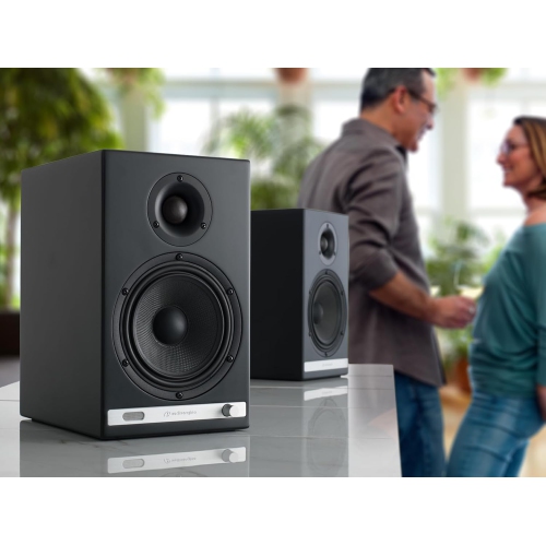 Audioengine HD6 150 Watt Bookshelf Speakers - Home Music System w/Bluetooth aptX-HD - Black