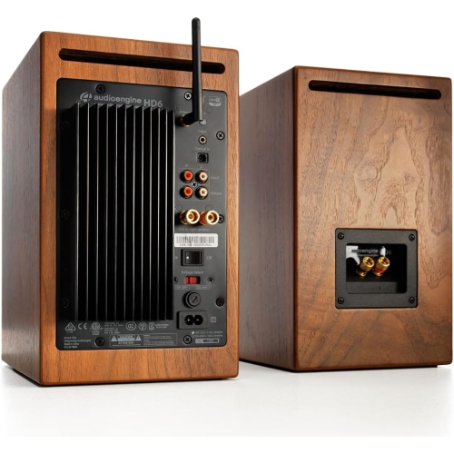 Audioengine HD6 Powered Bookshelf Speakers - Walnut