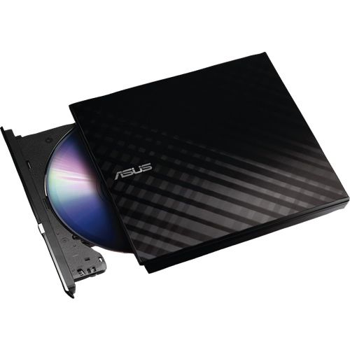 ASUS  Slim DVDrw Sdrw-08D2S-U B G Aci 8X USB Retail In Black
