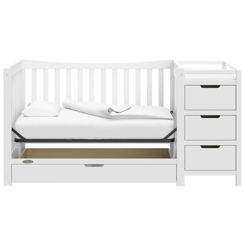 Lit de bébé transformable et table à langer 4-en-1 Remi de Graco - Blanc