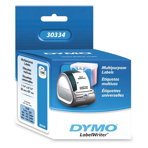 Dymo 30334 Multipurpose Label - 2.25" Width x 1.25" Length - 1 Roll
