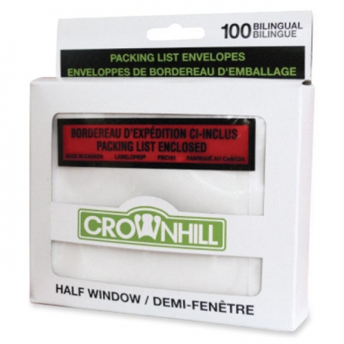 Crownhill Backloading Poly Packing List Envelope