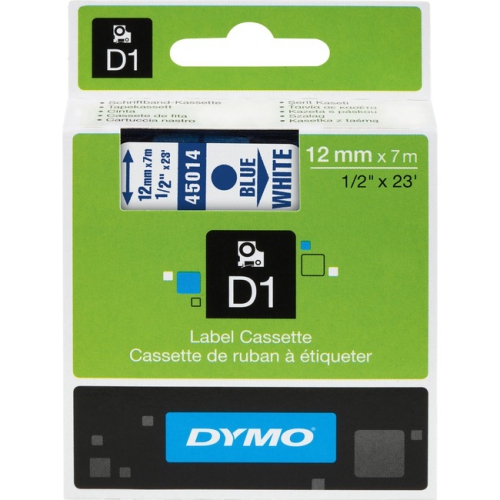 Dymo Blue on White D1 Label Tape