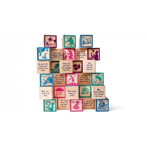 Uncle Goose Nursery Rhyme, ensemble de 28 blocs