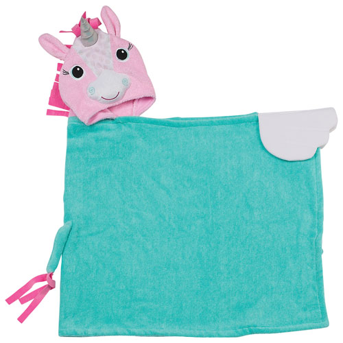 Zoocchini Kids Plush Terry Hooded Towel - 2 Years+ - Allie the Alicorn