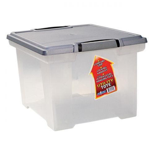 CLASSEUR PORTATIF TRANSPARENT/GRIS