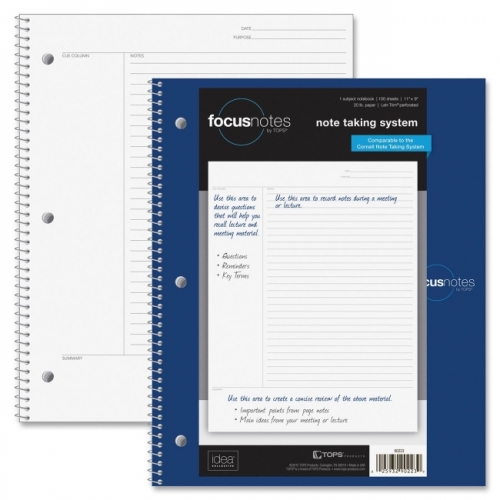 ORDINATEURS portatifs FOCUSNOTES, 11 x 9 po, blanc, 100 tablettes