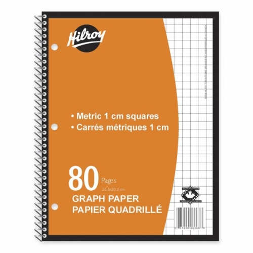 Hilroy Metric Graph Paper Coil Notebook