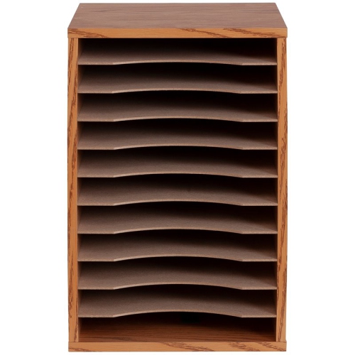 Safco Adjustable Vertical Wood Shelf Organizer