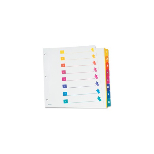 TOPS  Rapidx 5 & 8 Tab Super Colour Coded Dividers (Cr2138Nsrd)