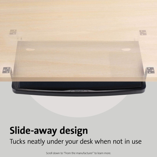 Kensington – Tiroir pour clavier sous le bureau avec système SmartFit - Noir -