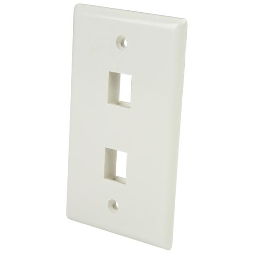 STARTECH  Dual Outlet Rj45 Universal Wall Plate White