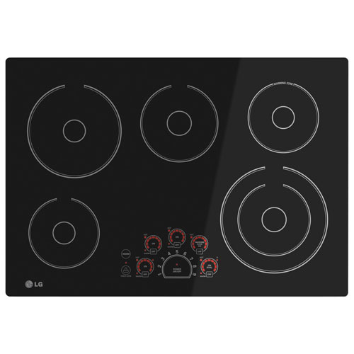 LG 30" 5-Element Electric Cooktop - Black