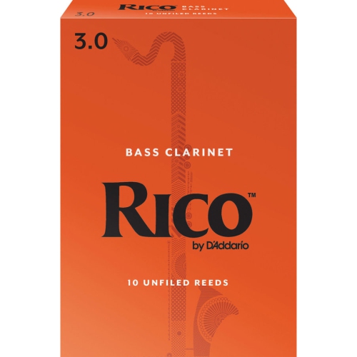 Rico Bass Clarinet Reeds - #3, 10 Box