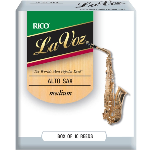 La Voz Alto Saxophone Reeds - Medium, 10 Box