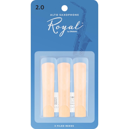 Royal Alto Saxophone Reeds - #2, 3 Pack