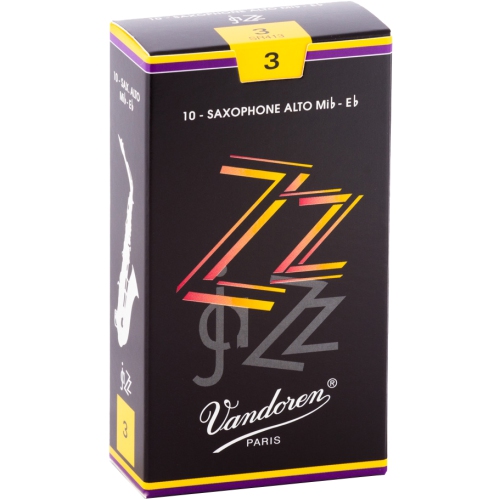 Vandoren ZZ Alto Saxophone Reeds - #3, 10 Box