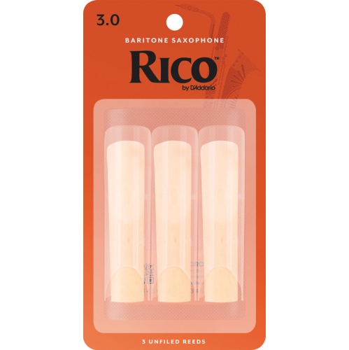 Rico Baritone Saxophone Reeds - #3, 3 Pack