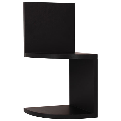 Nexxt Priva 4-Piece Corner Wall Shelf - Set Of 2 - Black