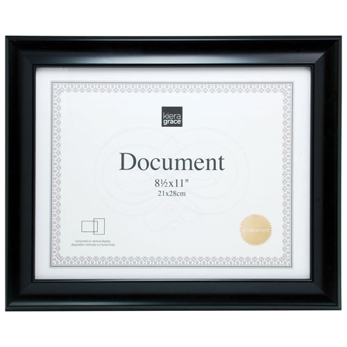 Kiera Grace Regan 8.5" x 11" Document Frame - 12 Pack - Black