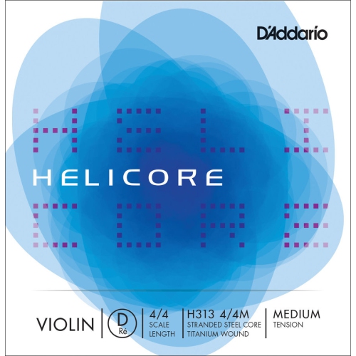 D'Addario Helicore Violin Single D String - 4/4, Medium