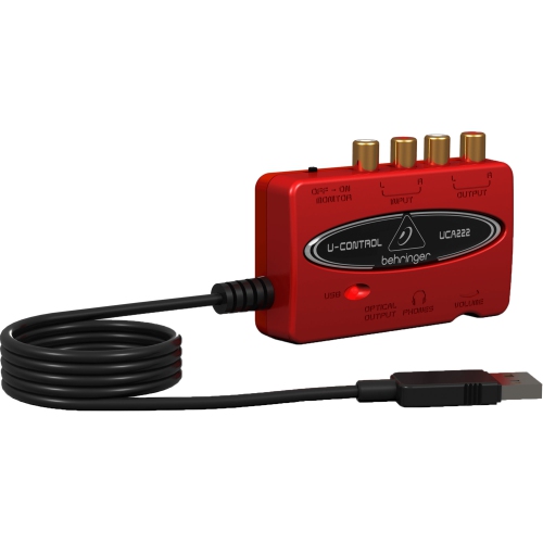 Behringer UCA222 Ultra-Low Latency USB Audio Interface with Digital Output - 2 In / 2 Out
