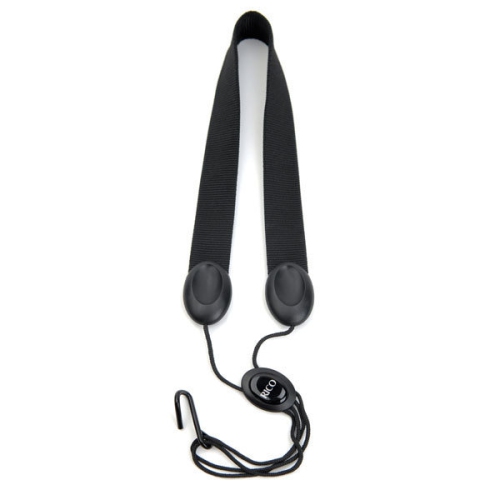 Rico SJA11 Fabric Saxophone Strap with Metal Hook - Black