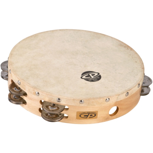 Cosmic Percussion CP380 10" Tambourine - Wood Headed with Double Row Jingles