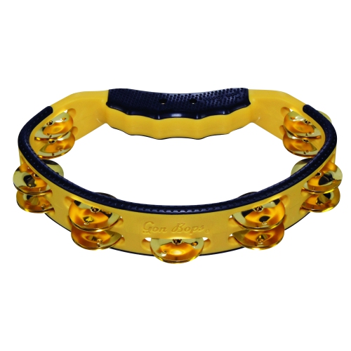 Gon Bops PTAMBR Yellow Tambourine with Brass Jingles