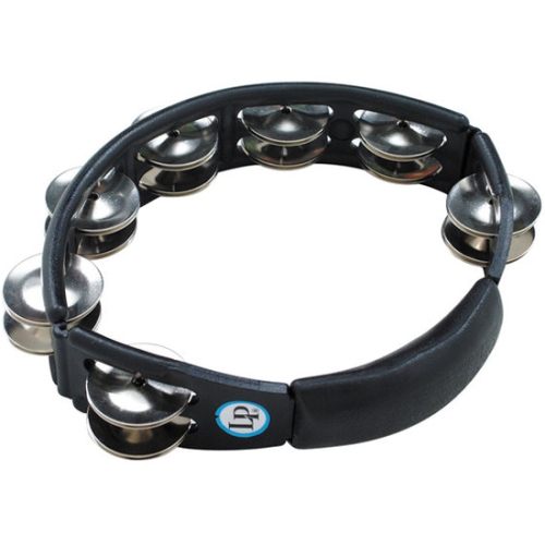 LP Handheld Cyclops Jingle Tambourine with Steel Jingles - Black