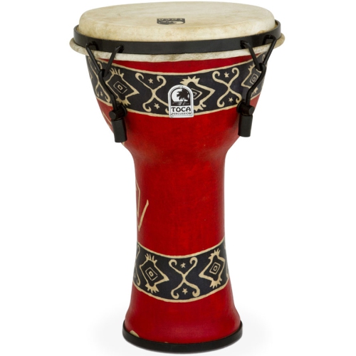 Toca Freestyle Mechanically Tuned Djembe - 9", Bali Red