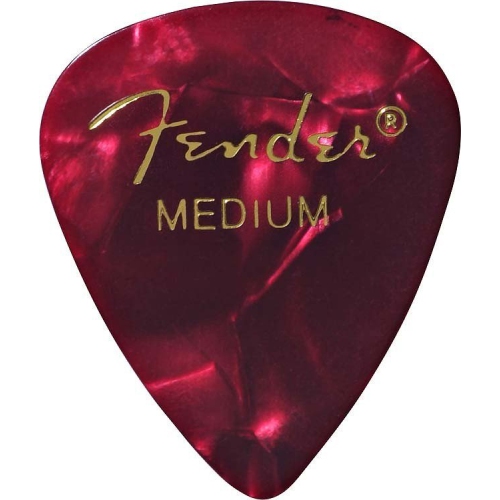 Fender Premium Picks - Medium, 351 Shape, Red Moto, 12 Pack
