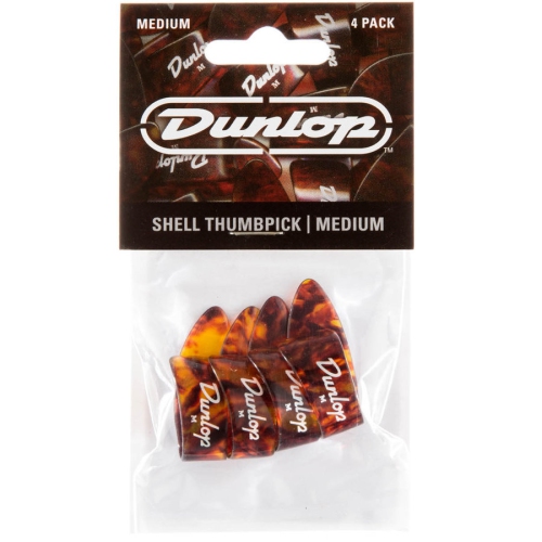 Jim Dunlop Thumbpicks - Medium, Shell, 4 Pack