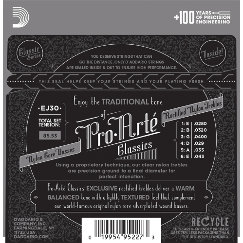 D'Addario EJ30 Pro-Arté Rectified Nylon Strings - Normal