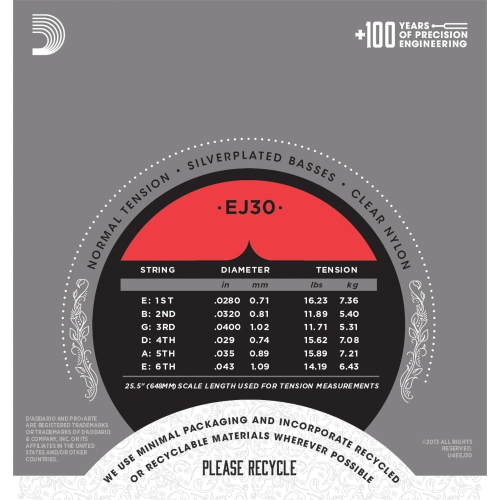 D'Addario EJ30 Pro-Arté Rectified Nylon Strings - Normal