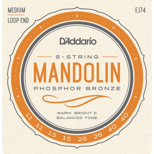 D'Addario J74 Phosphor Bronze Mandolin Strings - Medium 11-40