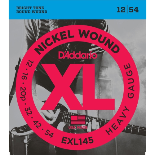 D'Addario EXL145 Nickel Wound Electric Guitar Strings - 12-54 Heavy