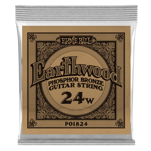 ERNIE BALL  P01824 Eartwhood Phosphor Bronze Acoustic Guitar String - .024